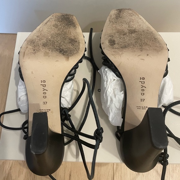 EUC Aeyde Daisy Leather Sandal - 37, Black - Picture 4 of 6